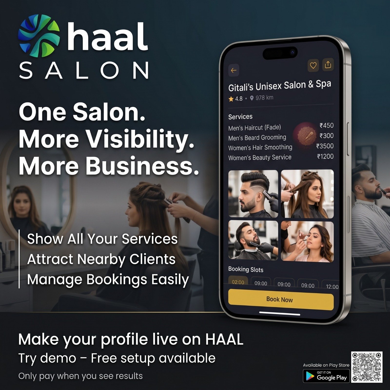Salon Booking Software for Owners | List on Haal